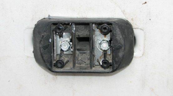 Fixing mast base on old board