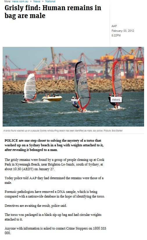 grisly find article