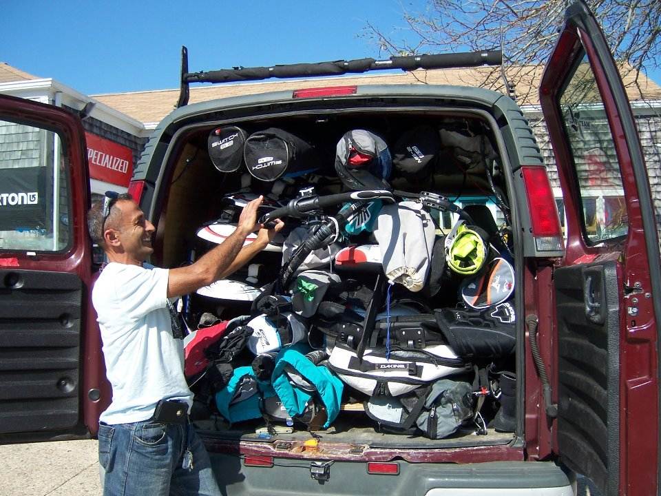 Windsurfing van