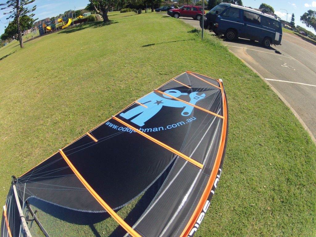 Company logo on sail
