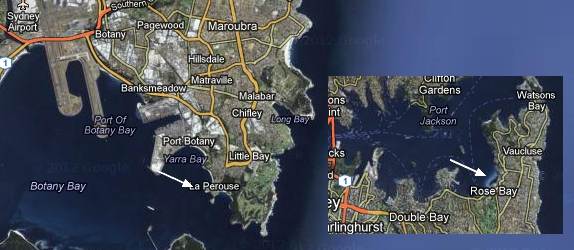 Direction of wind into Rose Bay and Frenchman's Beach