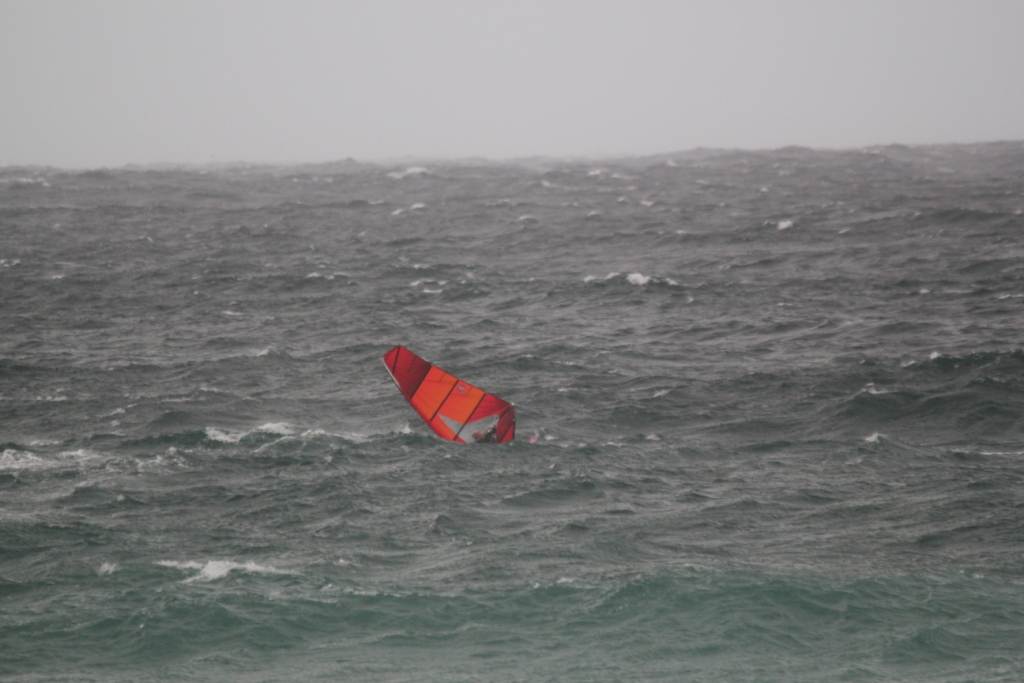 Duncan Sailing Maroubra Beach in a Southerly