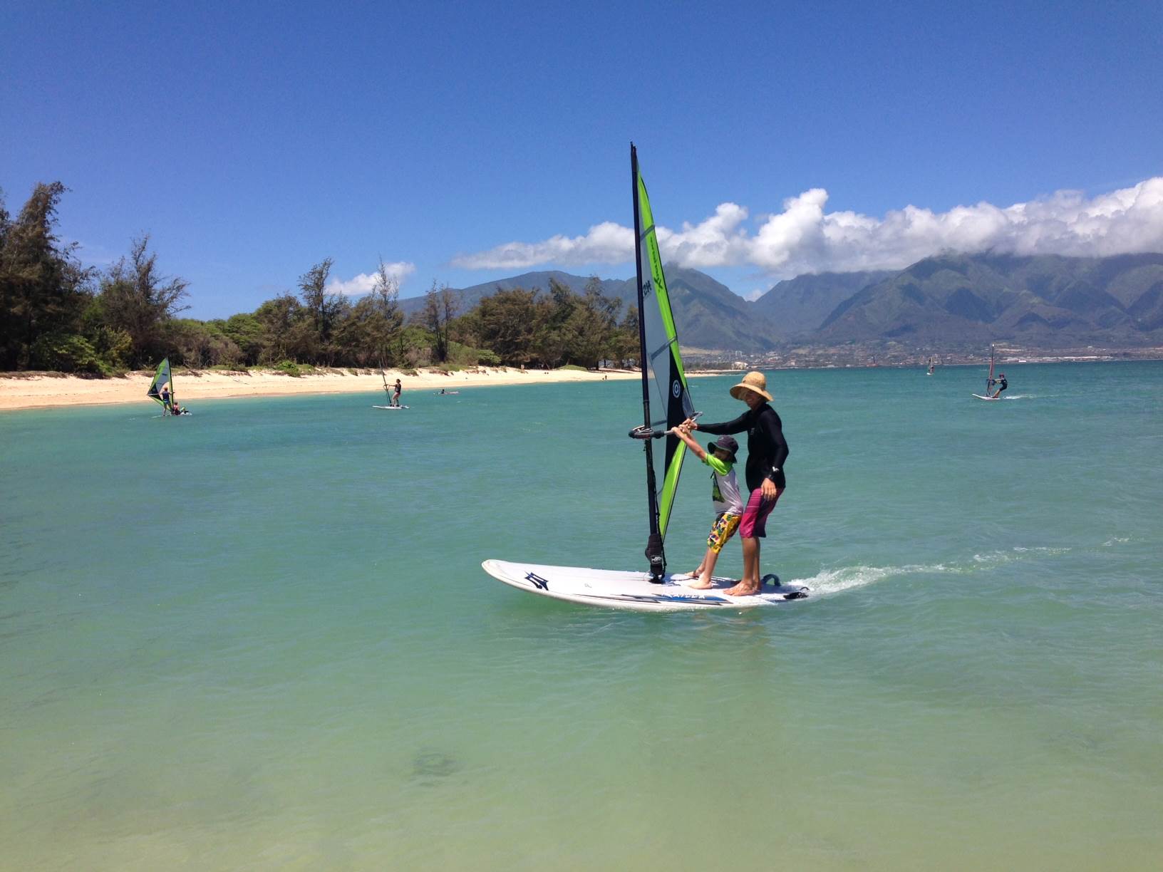 Jonah with instructor in Maui