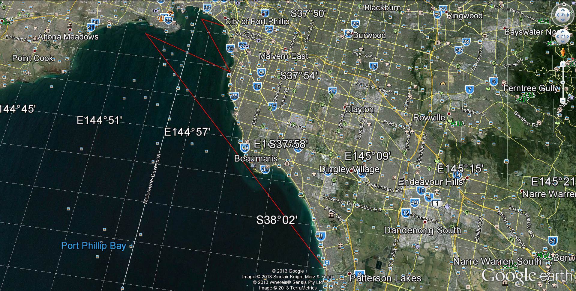 Port philip Bay downwind 1