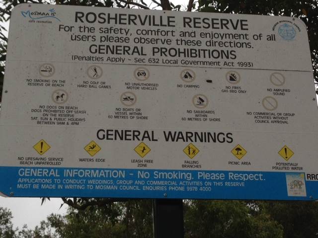 Mosman Council Rosherville Reserve