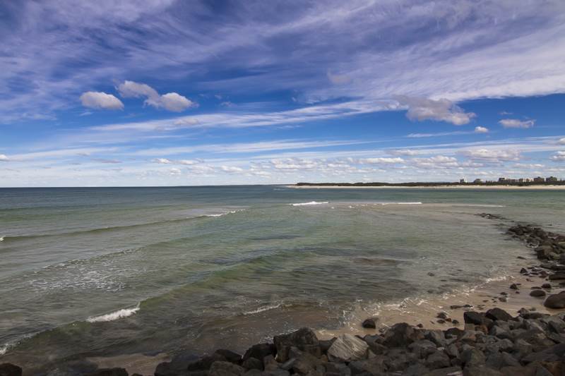 caloundra bar in a westerly