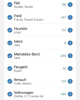 Van list