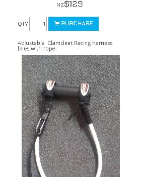 NAUTIX - Race Clamcleat Adjustable Harness Lines