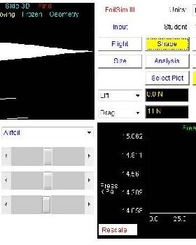FoilSim 0 AoA, 0 camber