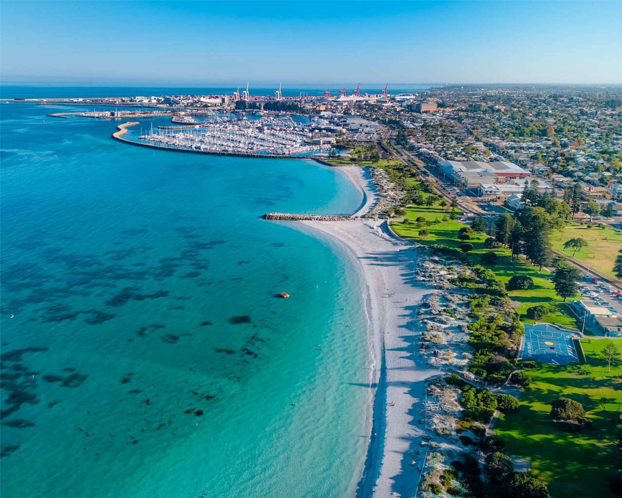 Fremantle South Beach and Fremantle Yacht Club