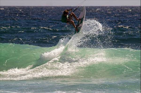 Jerome Bonnieux kitesurfing at Margaret River,WA