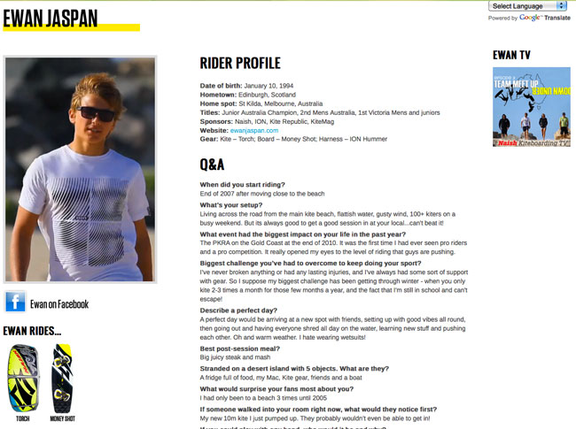 Ewan Jaspan Team Rider Profile