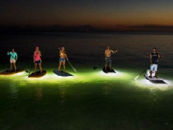 Night SUPing gets interesting with under board lights - Stand Up Paddle News