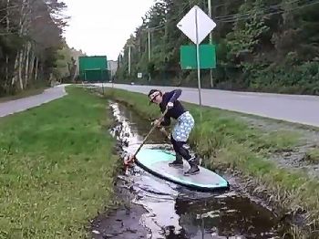 What came first, the ocean, or the puddle? Puddleboarding. - Stand Up Paddle News
