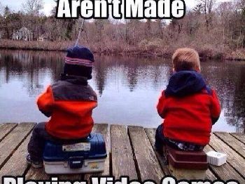 Fishing store trades computer games for fishing rods. - Fishing News